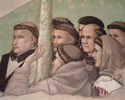 聖フランシス昇天のビジョン、バルディ礼拝堂からの詳細 作： Giotto di Bondone